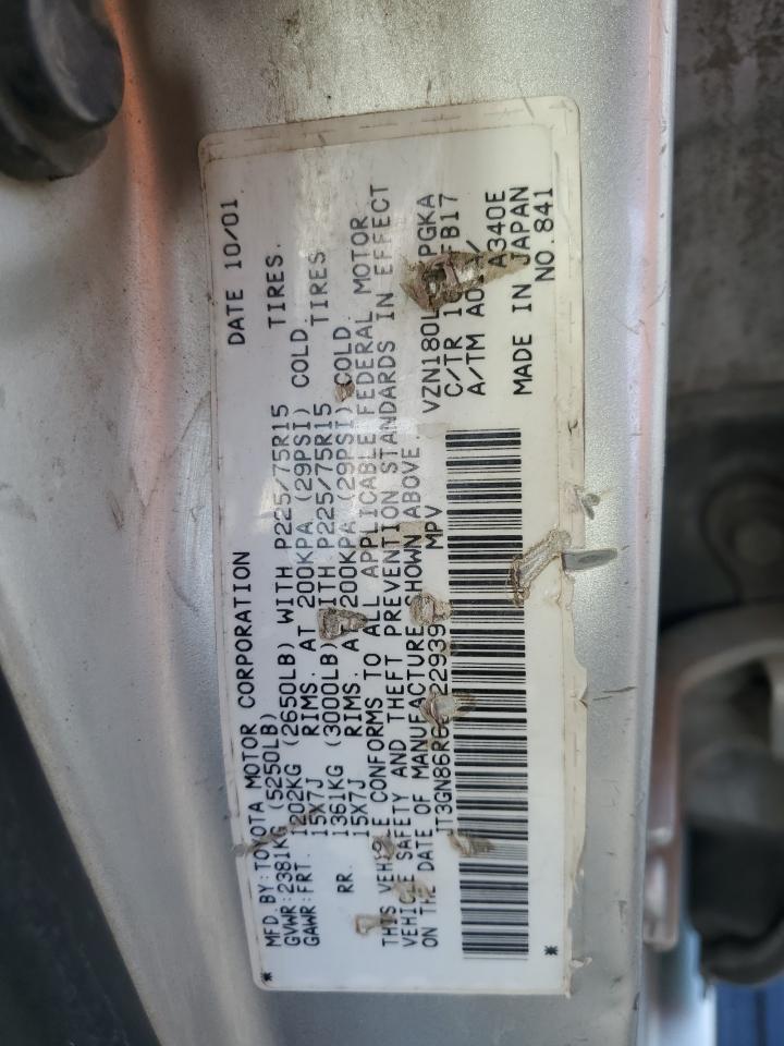 2002 Toyota 4Runner Sr5 VIN: JT3GN86R620229391 Lot: 84288545