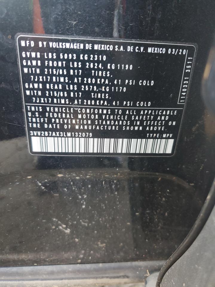 2020 Volkswagen Tiguan Se VIN: 3VV2B7AX3LM132079 Lot: 81320445