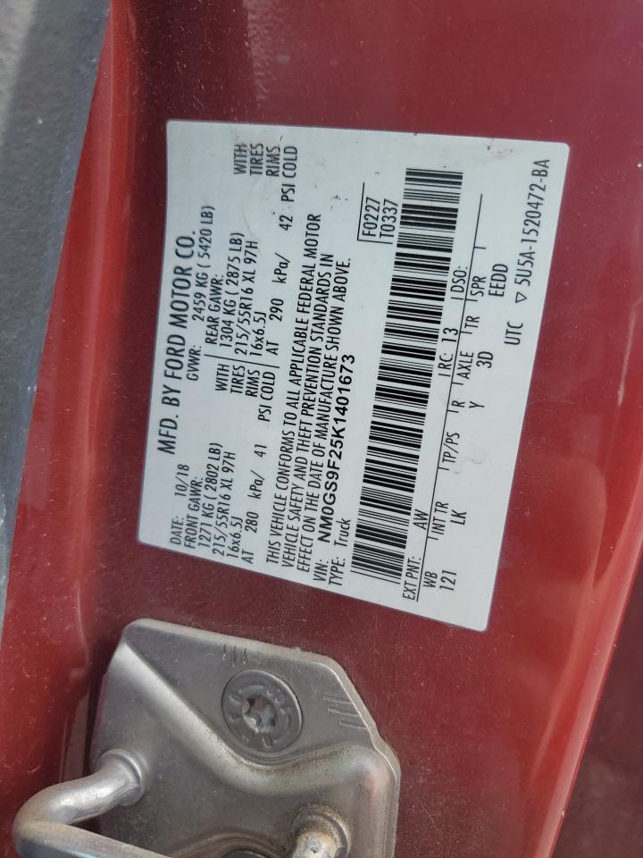 2019 Ford Transit Connect Xlt VIN: NM0GS9F25K1401673 Lot: 84403065