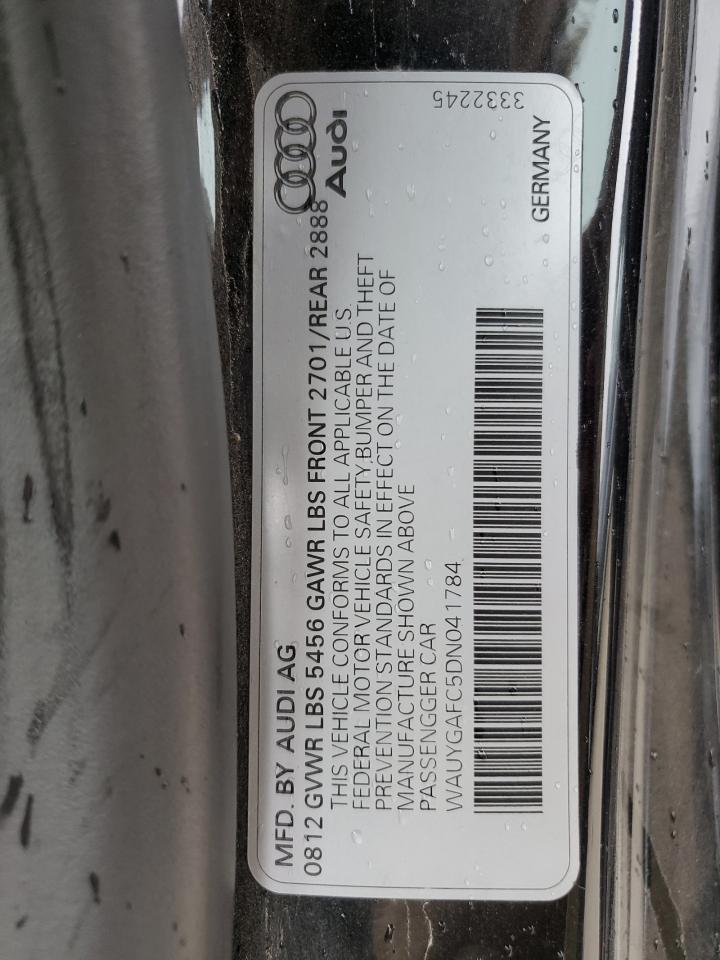 2013 Audi A7 Premium Plus VIN: WAUYGAFC5DN041784 Lot: 81469795
