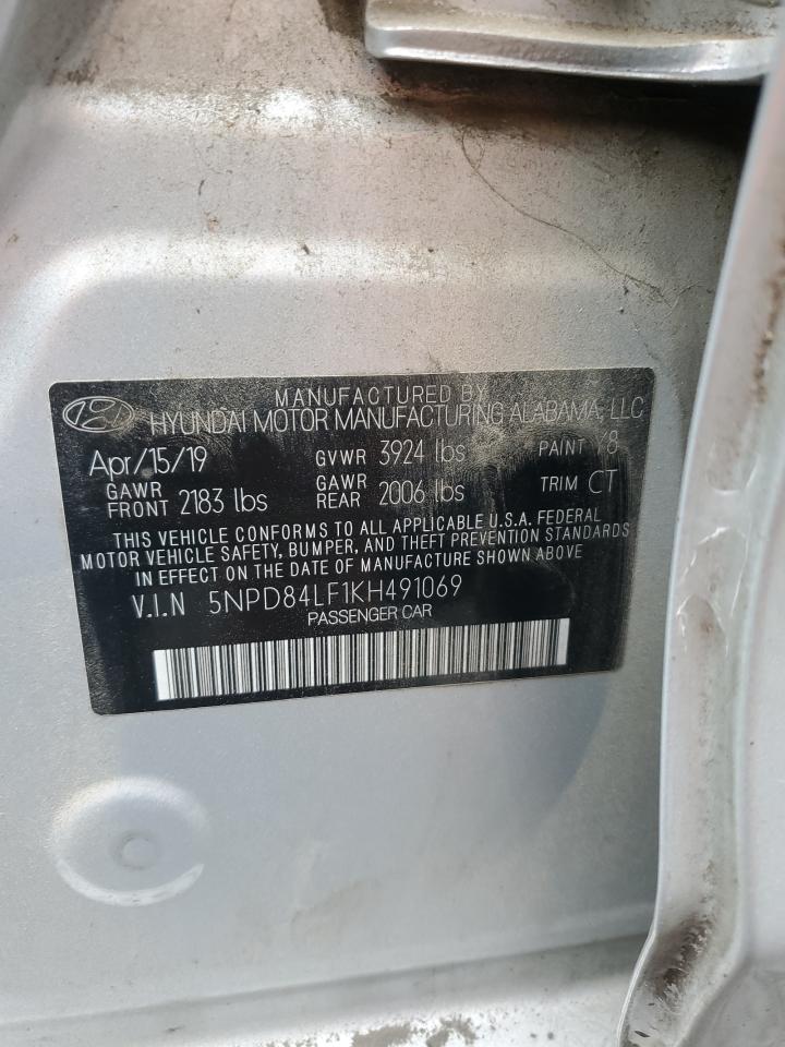 2019 Hyundai Elantra Sel VIN: 5NPD84LF1KH491069 Lot: 81458735