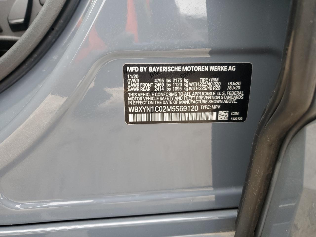 2021 BMW X2 M35I VIN: WBXYN1C02M5S69120 Lot: 82047765