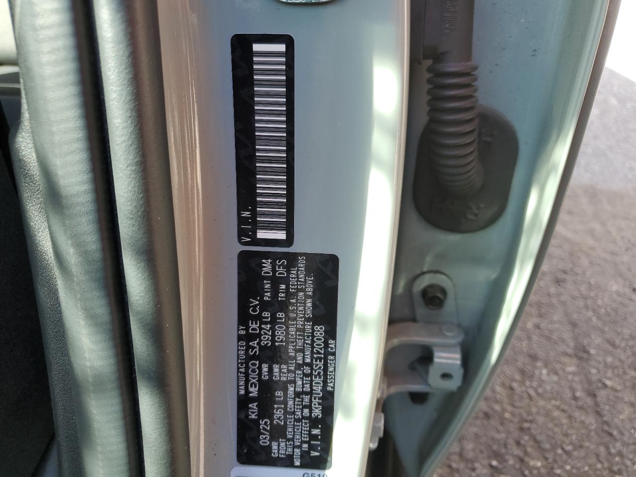 2025 Kia K4 Ex VIN: 3KPFU4DE5SE120088 Lot: 80306425