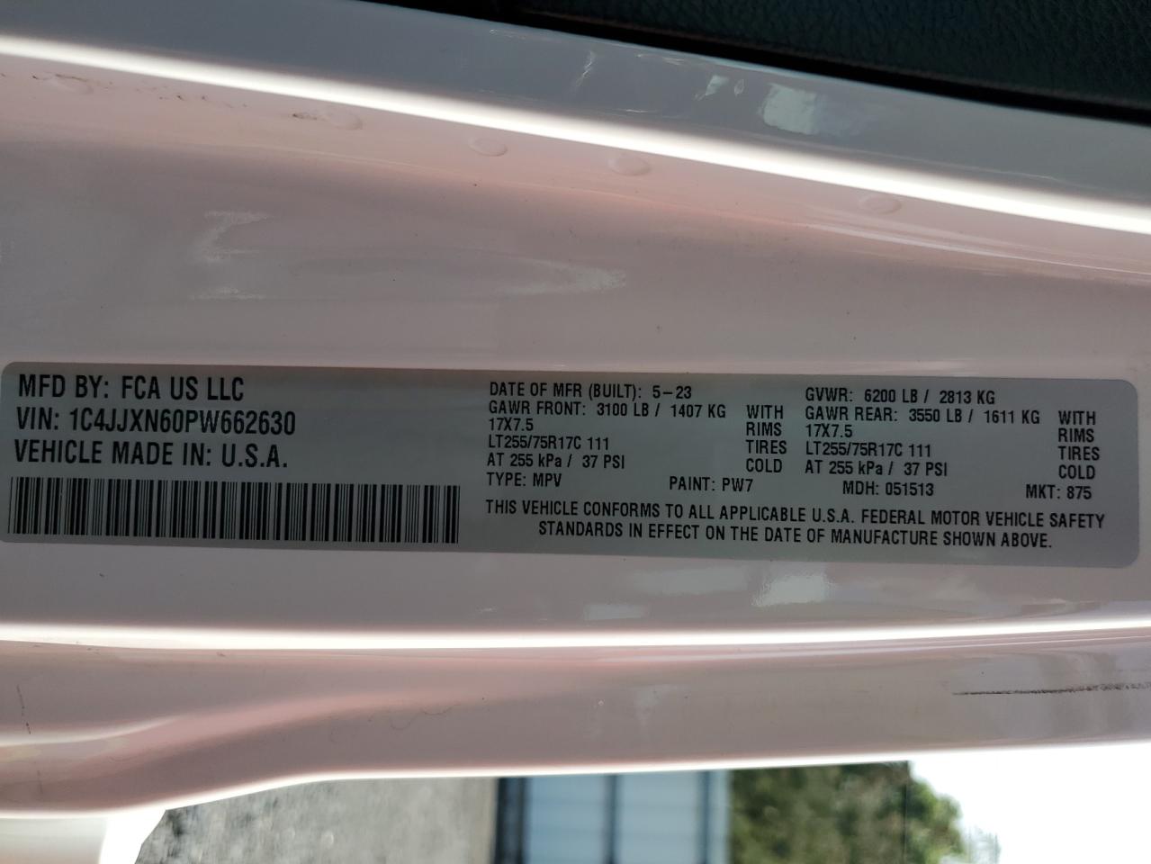 2023 Jeep Wrangler 4Xe VIN: 1C4JJXN60PW662630 Lot: 71930685