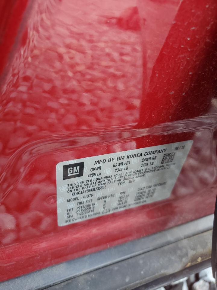 2019 Buick Encore Preferred VIN: KL4CJASB6KB735856 Lot: 71038965