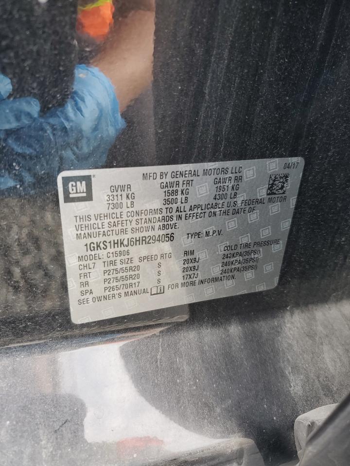 2017 GMC Yukon Xl Denali VIN: 1GKS1HKJ6HR294056 Lot: 71607715