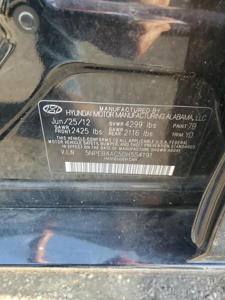 2013 Hyundai Sonata Gls VIN: 5NPEB4AC5DH554191 Lot: 81619115