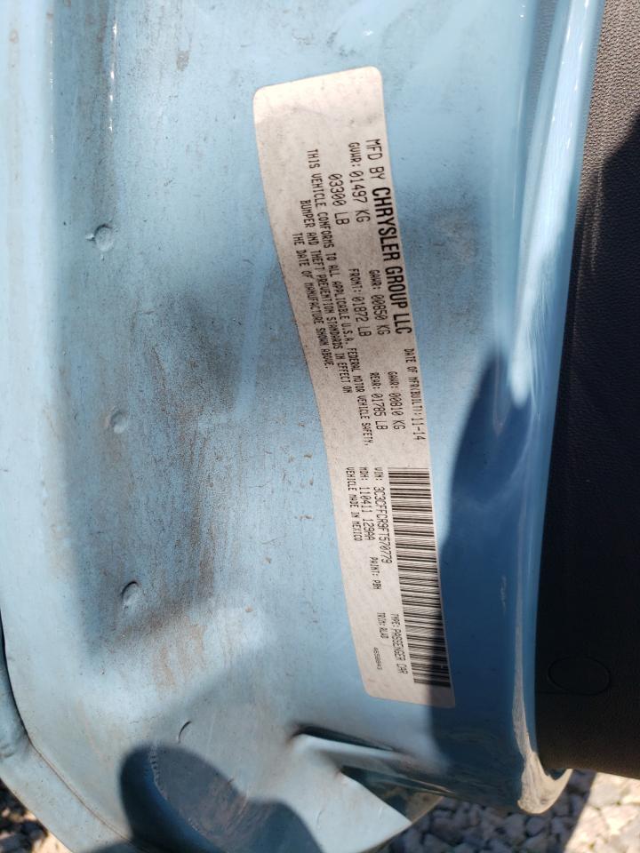 2015 Fiat 500 Lounge VIN: 3C3CFFCR9FT570779 Lot: 70997455