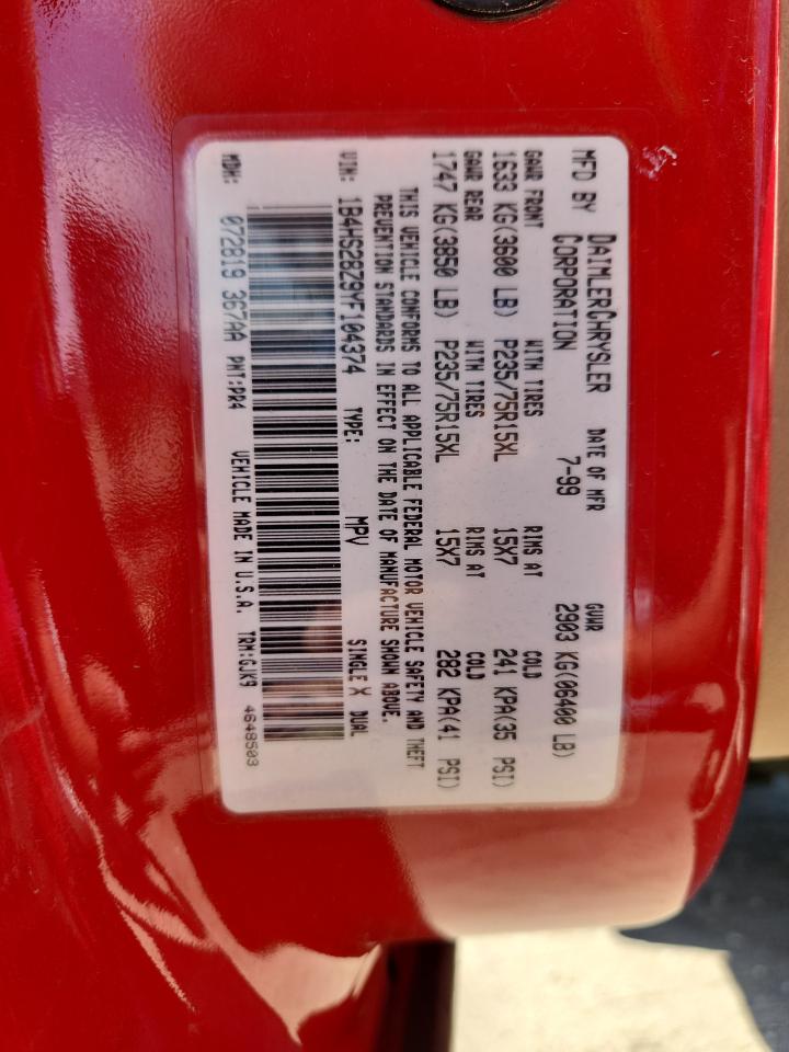 2000 Dodge Durango VIN: 1B4HS28Z9YF104374 Lot: 82122685