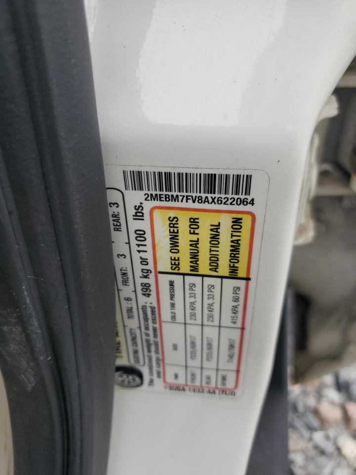 2010 Mercury Grand Marquis Ls VIN: 2MEBM7FV8AX622064 Lot: 84640275