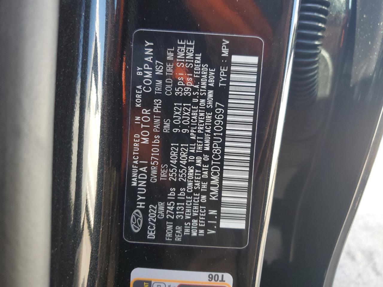 2023 Genesis Gv70 Base VIN: KMUMCDTC8PU109697 Lot: 81711985