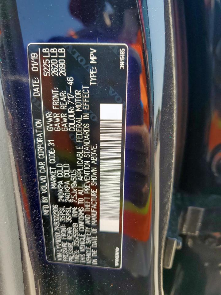 2019 Volvo Xc60 T5 Inscription VIN: LYV102DL7KB322306 Lot: 72043235