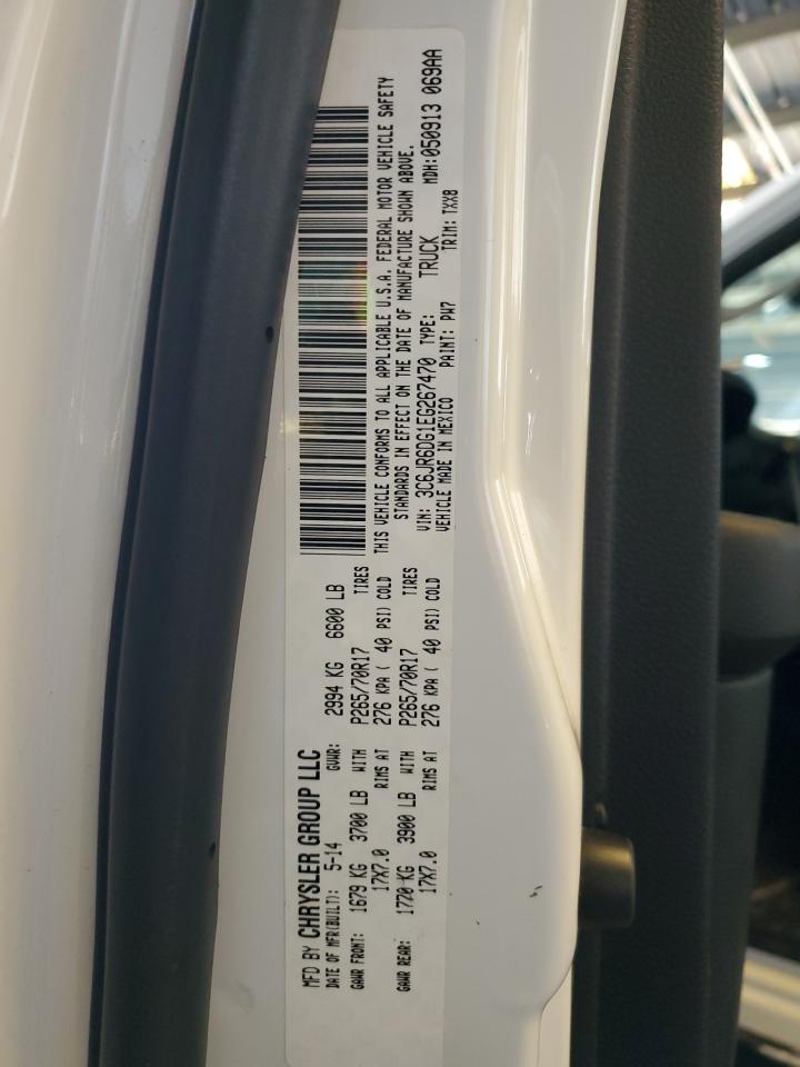 2014 Ram 1500 St VIN: 3C6JR6DG1EG267470 Lot: 81259515