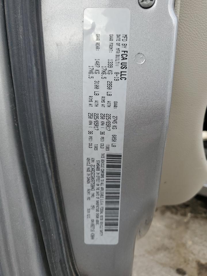 2019 Dodge Grand Caravan Sxt VIN: 2C4RDGCG0KR759043 Lot: 80962195