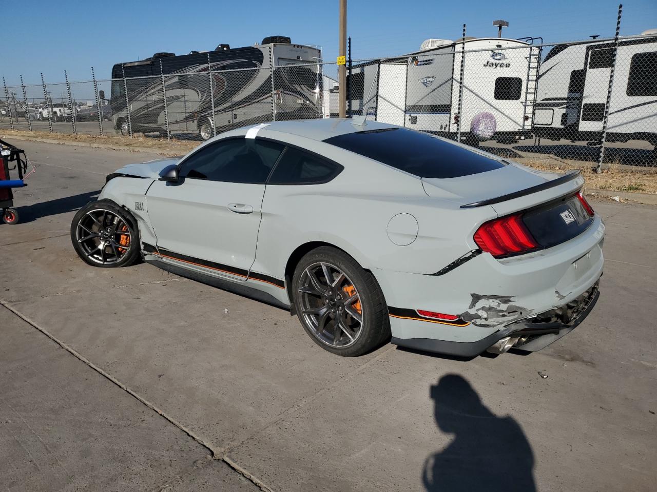 2021 Ford Mustang Mach I grey null gasoline 1FA6P8R03M5555823 photo #3
