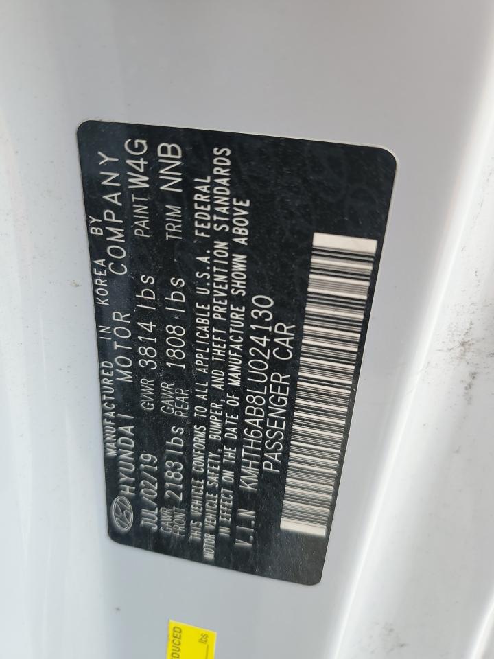 2020 Hyundai Veloster Turbo VIN: KMHTH6AB8LU024130 Lot: 81309835