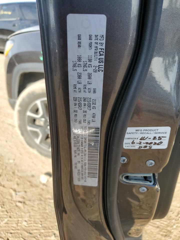 2020 Jeep Compass Trailhawk VIN: 3C4NJDDB9LT214675 Lot: 72062915