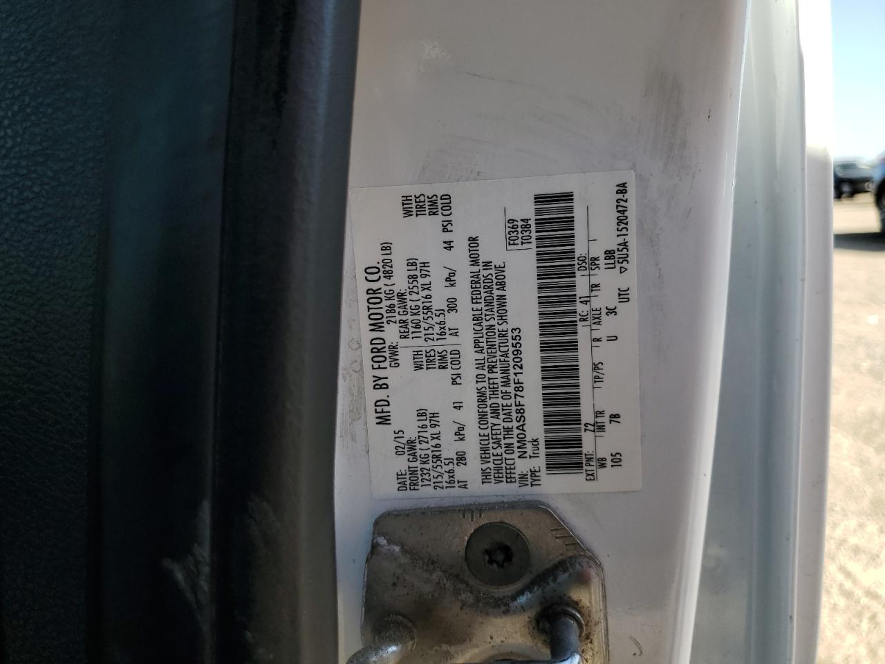 2015 Ford Transit Connect Xlt VIN: NM0AS8F78F1209553 Lot: 84044035