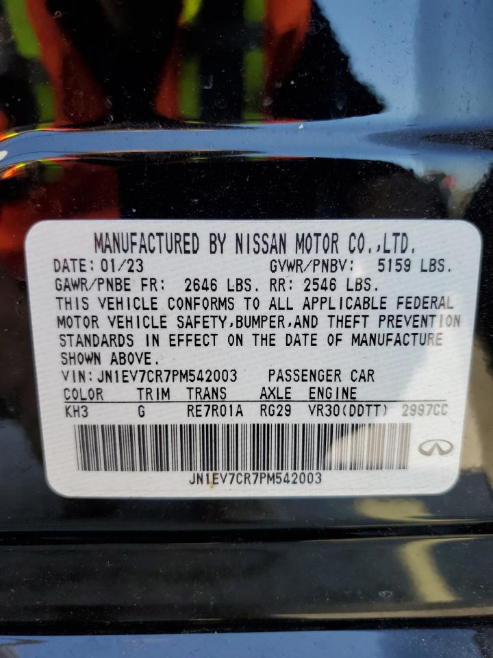 2023 Infiniti Q50 Sensory VIN: JN1EV7CR7PM542003 Lot: 82146405