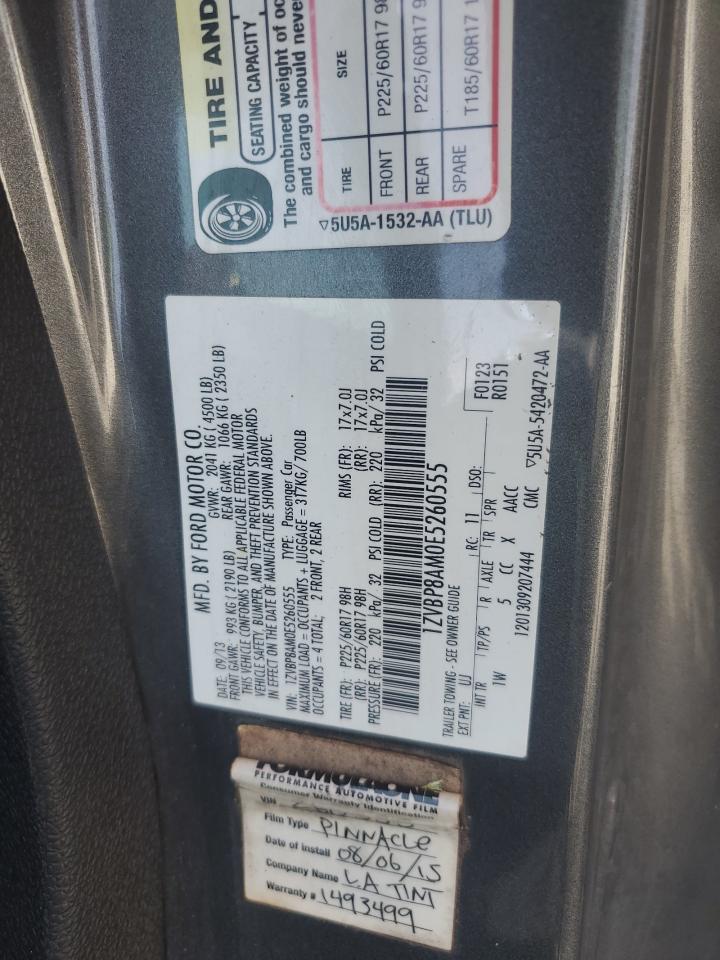 2014 Ford Mustang VIN: 1ZVBP8AM0E5260555 Lot: 83899125