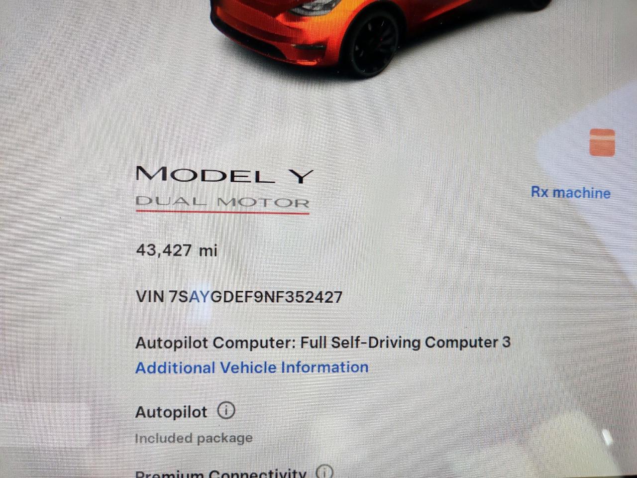 2022 Tesla Model Y VIN: 7SAYGDEF9NF352427 Lot: 71035525