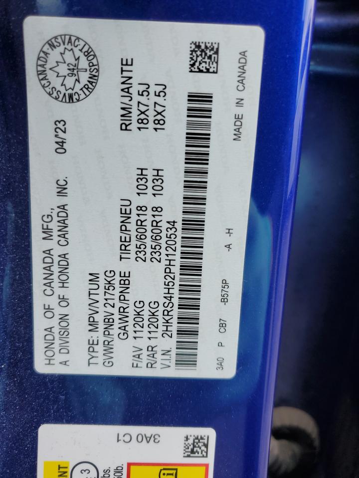 2023 Honda Cr-V Sport VIN: 2HKRS4H52PH120534 Lot: 82066515