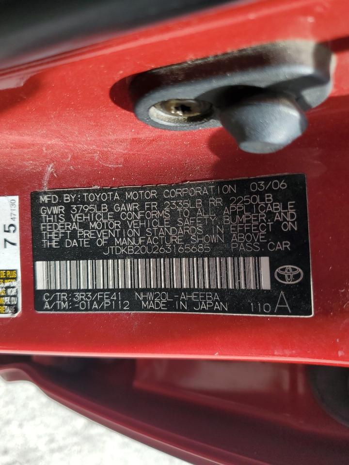 2006 Toyota Prius VIN: JTDKB20U263165685 Lot: 82167985