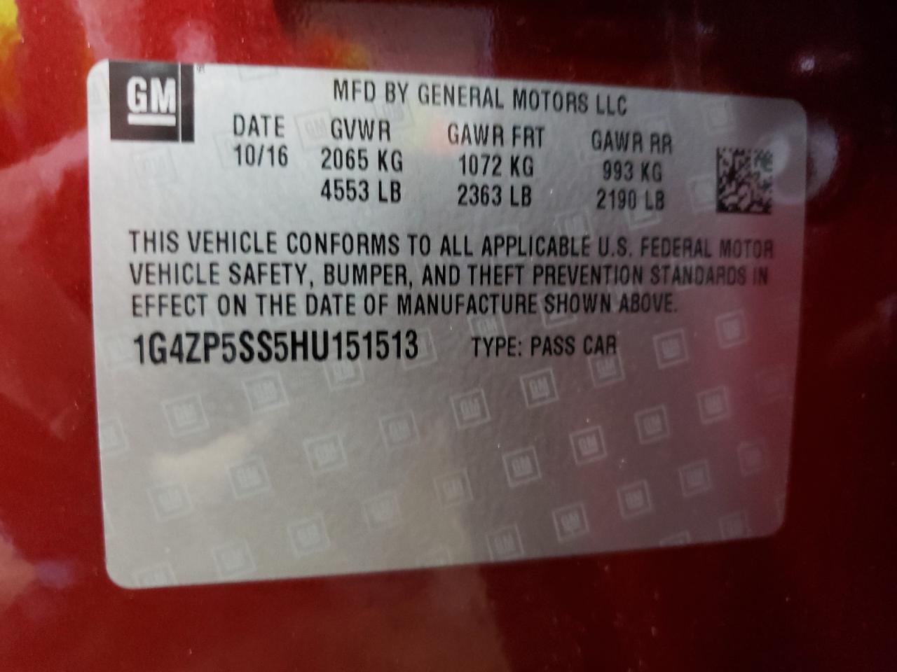 2017 Buick Lacrosse Essence VIN: 1G4ZP5SS5HU151513 Lot: 83849215