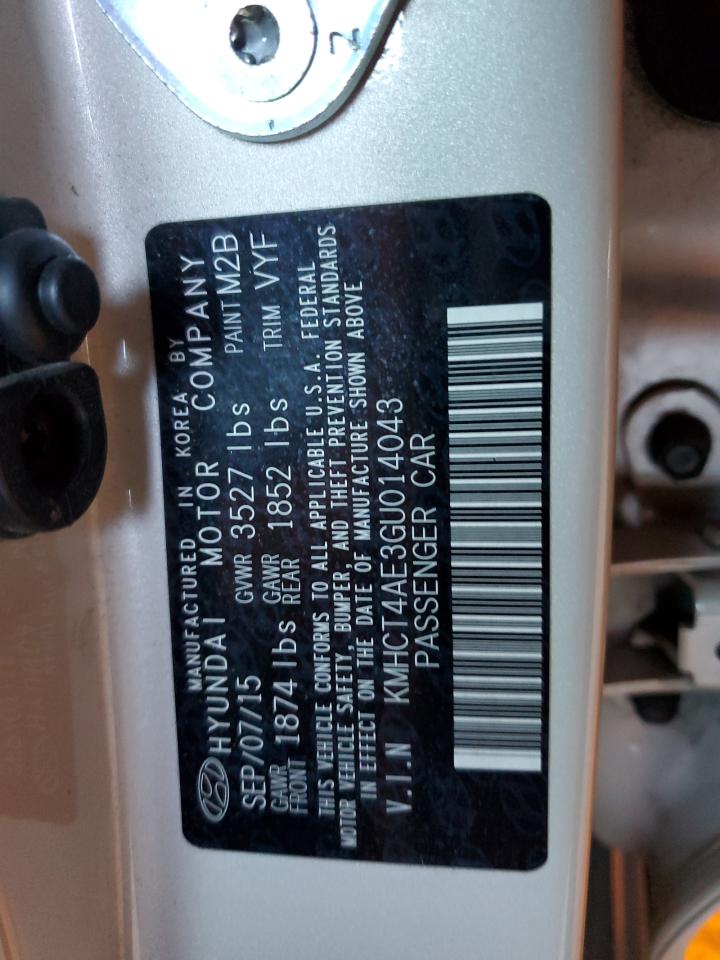 2016 Hyundai Accent Se VIN: KMHCT4AE3GU014043 Lot: 80764445