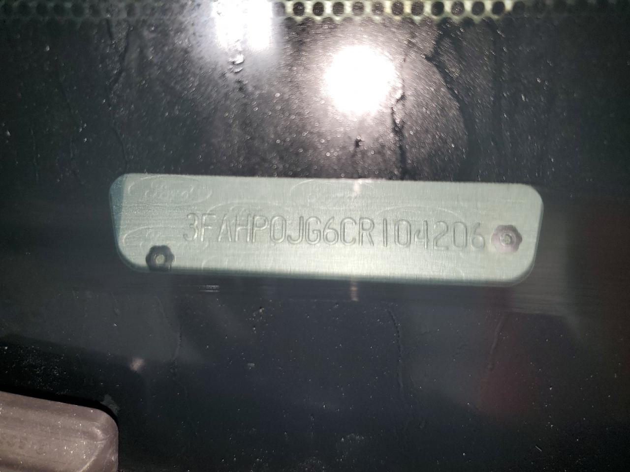 2012 Ford Fusion Sel VIN: 3FAHP0JG6CR104206 Lot: 83877515