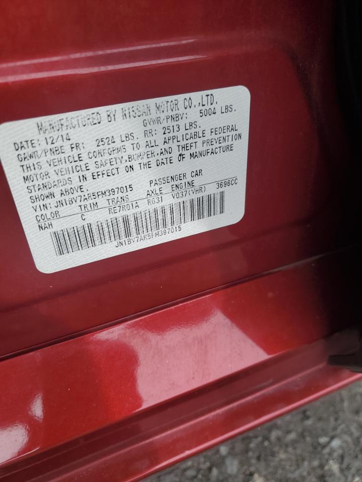 2015 Infiniti Q50 Base VIN: JN1BV7AR5FM397015 Lot: 84419385