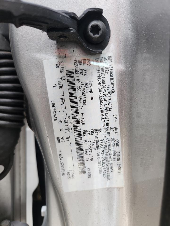 2018 Ford Focus Se VIN: 1FADP3F29JL213025 Lot: 83998765