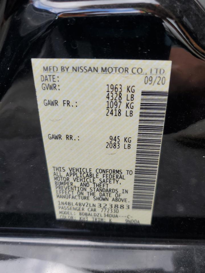 2020 Nissan Altima S VIN: 1N4BL4BV2LN323883 Lot: 71906015