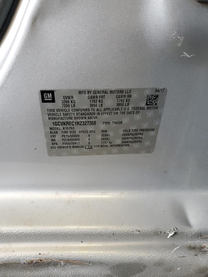 2017 Chevrolet Silverado K1500 Lt VIN: 1GCVKREC1HZ327358 Lot: 81312825