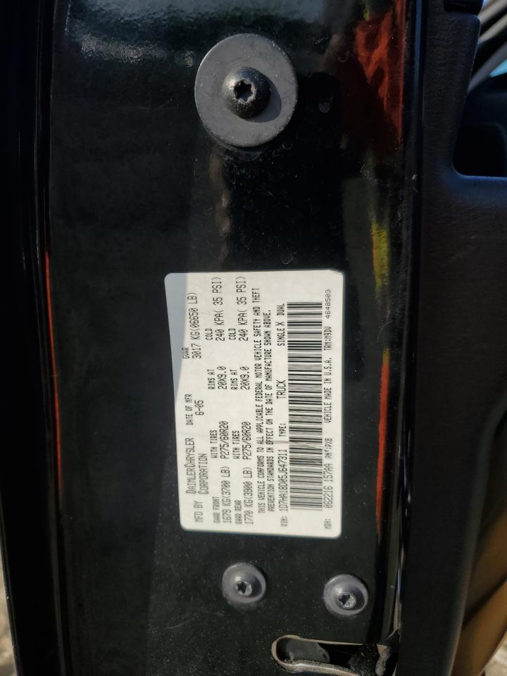 2005 Dodge Ram 1500 St VIN: 1D7HA18D05J647311 Lot: 71894585