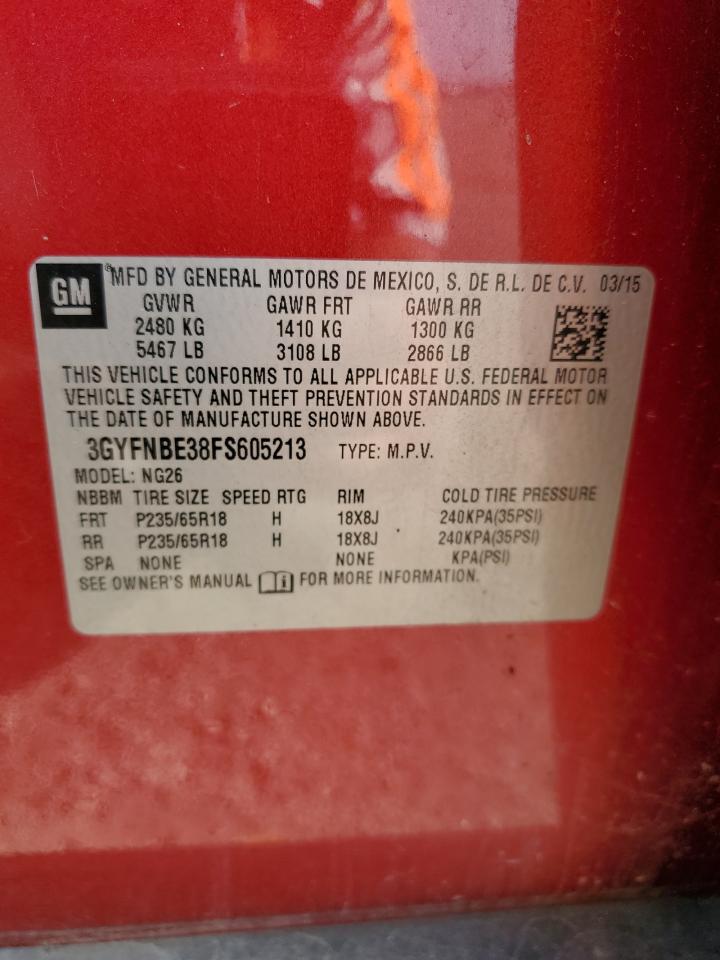 2015 Cadillac Srx Luxury Collection VIN: 3GYFNBE38FS605213 Lot: 80835835