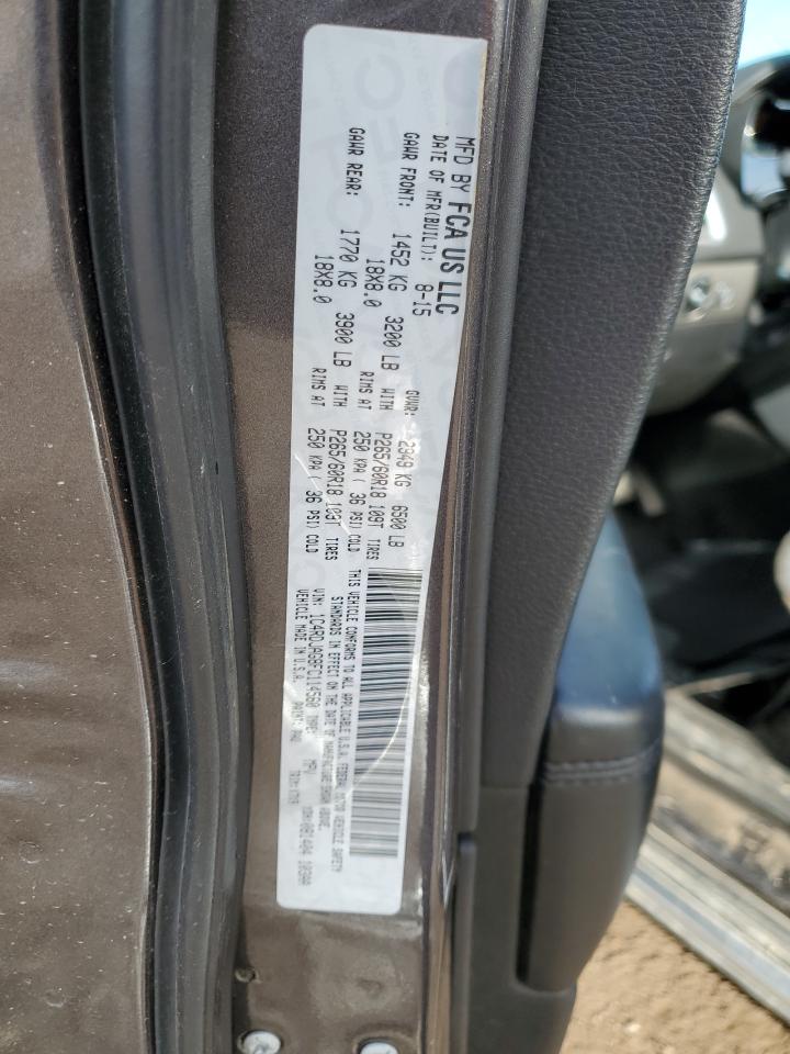 2015 Dodge Durango Sxt VIN: 1C4RDJAG8FC114560 Lot: 81849435