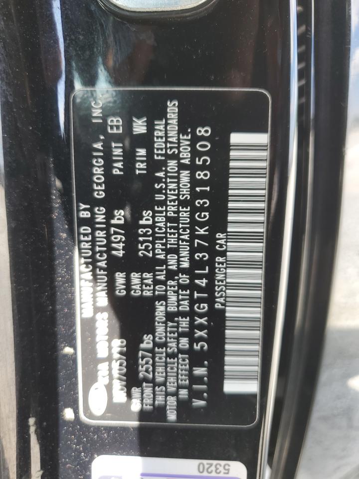 2019 Kia Optima Lx VIN: 5XXGT4L37KG318508 Lot: 72049395