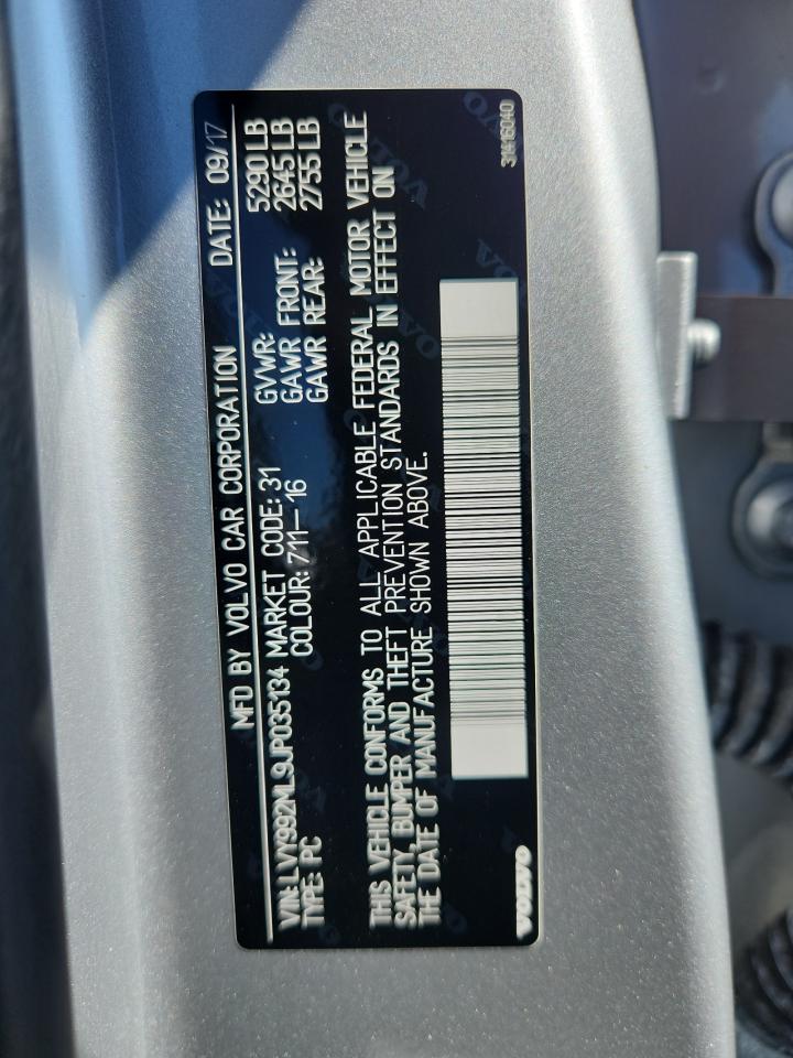 2018 Volvo S90 T6 Inscription VIN: LVY992ML9JP035134 Lot: 71882295