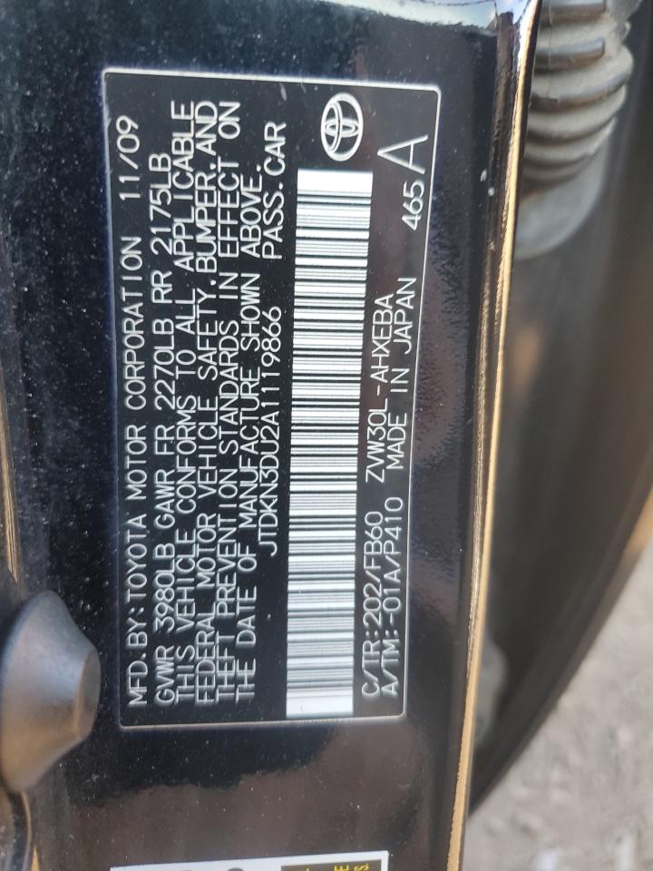 2010 Toyota Prius VIN: JTDKN3DU2A1119866 Lot: 81554825