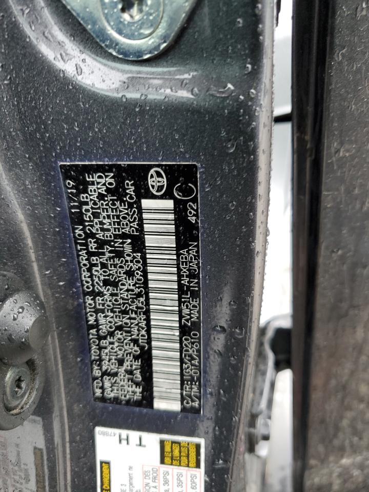 2020 Toyota Prius L VIN: JTDKARFU5L3109304 Lot: 83752175