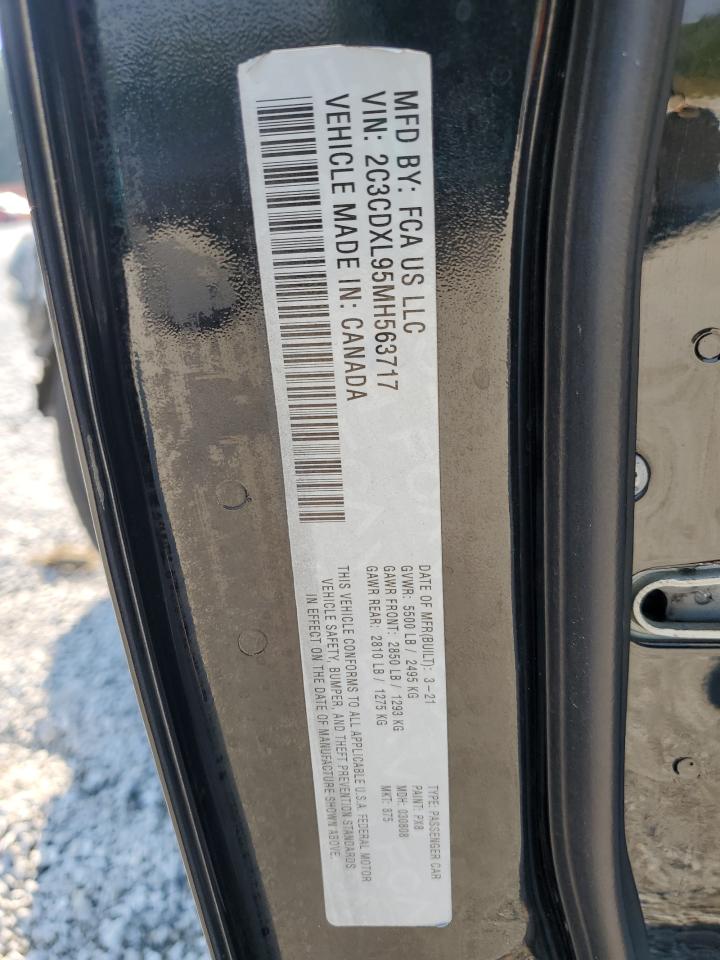 2021 Dodge Charger Srt Hellcat VIN: 2C3CDXL95MH563717 Lot: 71633475