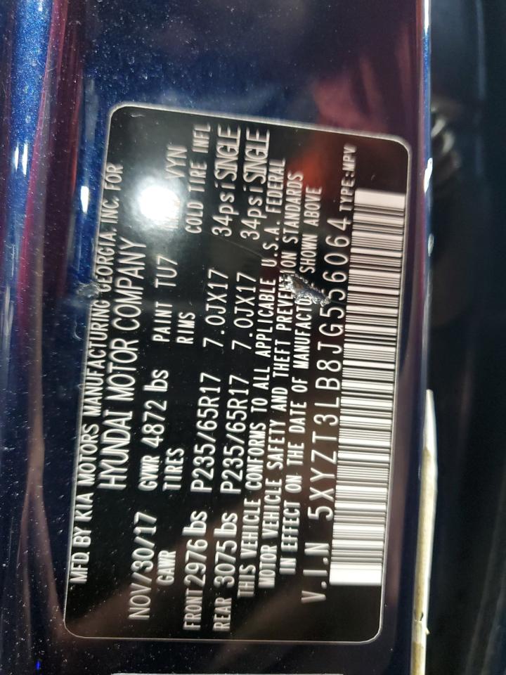 2018 Hyundai Santa Fe Sport VIN: 5XYZT3LB8JG556064 Lot: 81517185