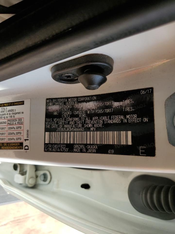 2017 Toyota 4Runner Sr5/Sr5 Premium VIN: JTEBU5JR3H5466443 Lot: 84899695