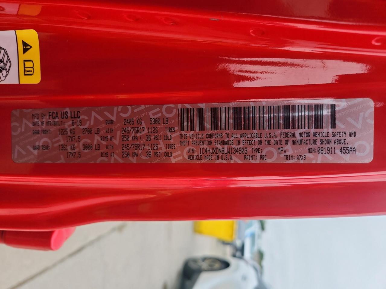 2020 Jeep Wrangler Unlimited Sport VIN: 1C4HJXDN8LW134903 Lot: 71442585