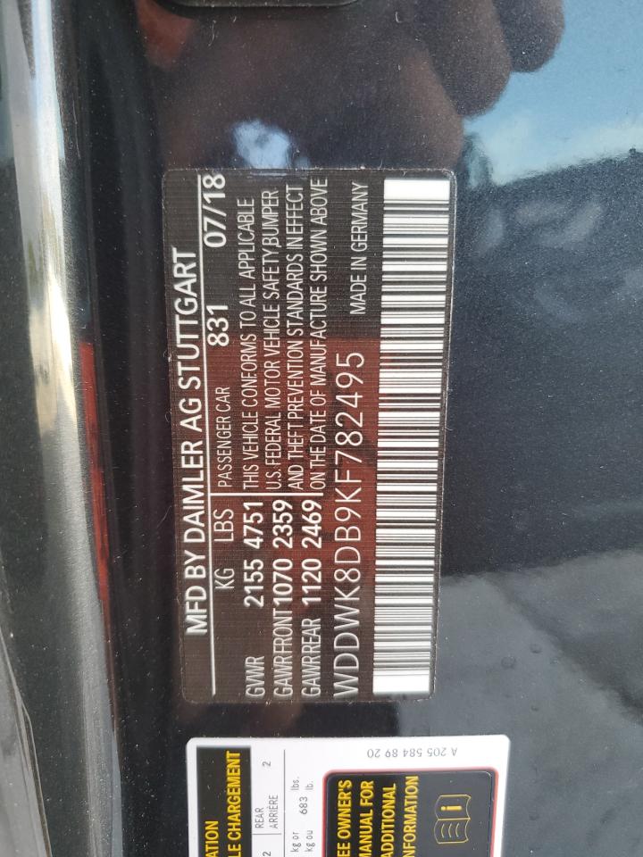 2019 Mercedes-Benz C 300 VIN: WDDWK8DB9KF782495 Lot: 82098955