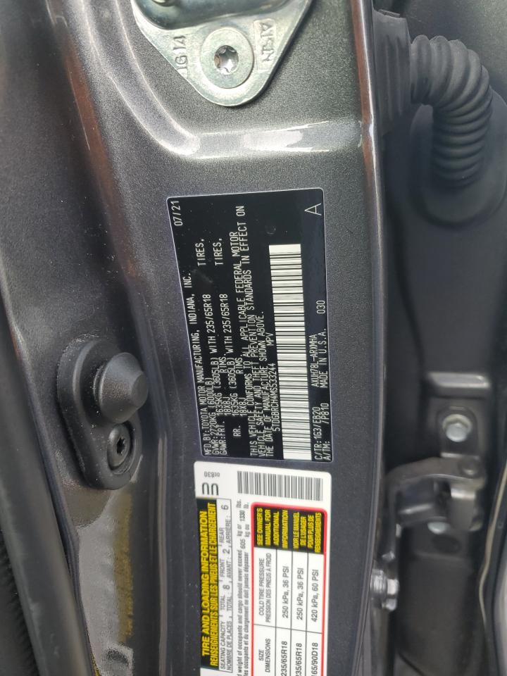 2021 Toyota Highlander Hybrid Xle VIN: 5TDGBRCH4MS533244 Lot: 84295475