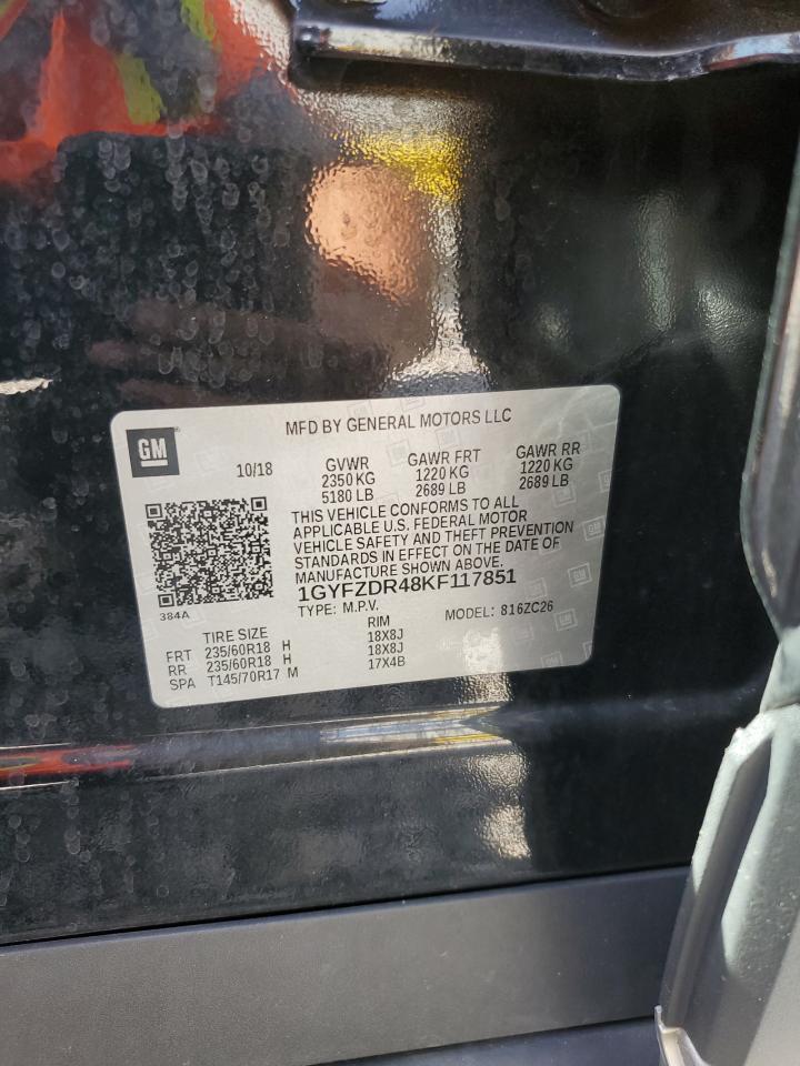 2019 Cadillac Xt4 Premium Luxury VIN: 1GYFZDR48KF117851 Lot: 81936225