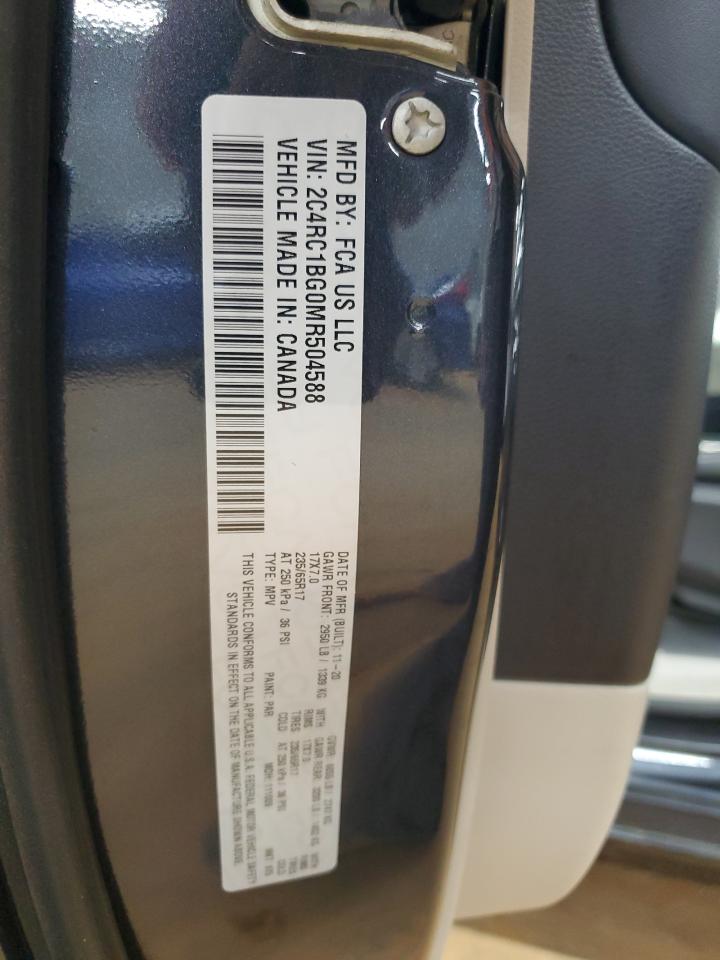 2021 Chrysler Pacifica Touring L VIN: 2C4RC1BG0MR504588 Lot: 80657475