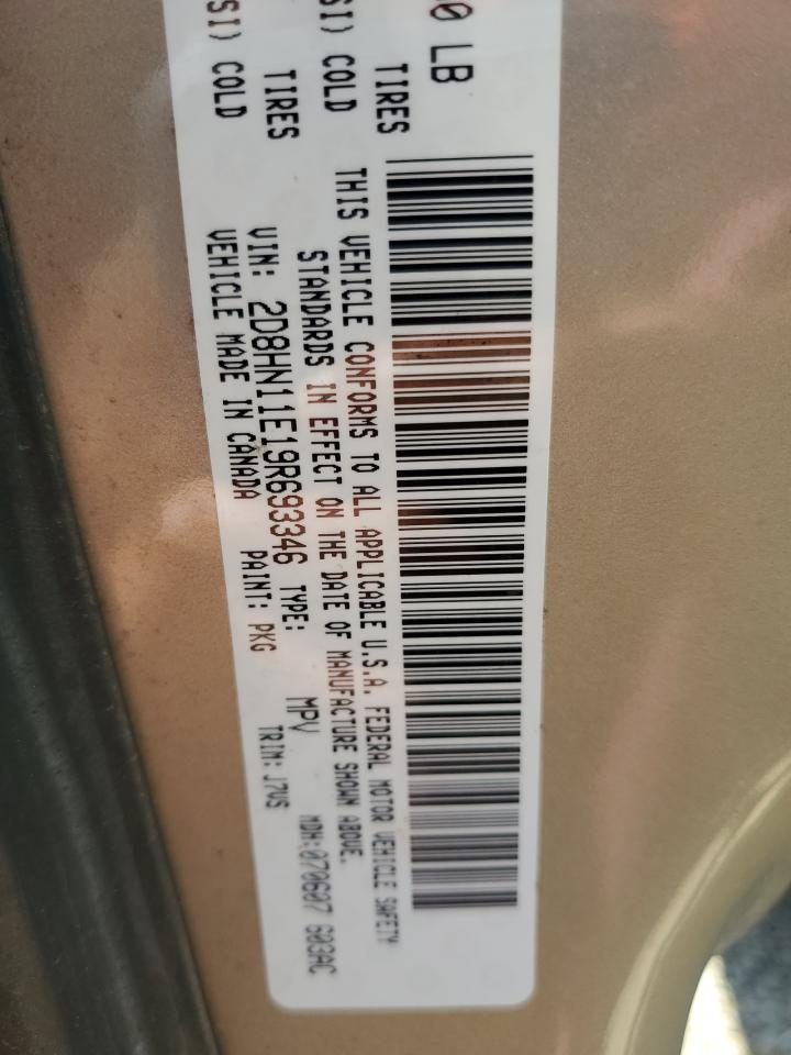 2009 Dodge Grand Caravan C/V VIN: 2D8HN11E19R693346 Lot: 70360055